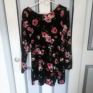 Floral Velvet Dress